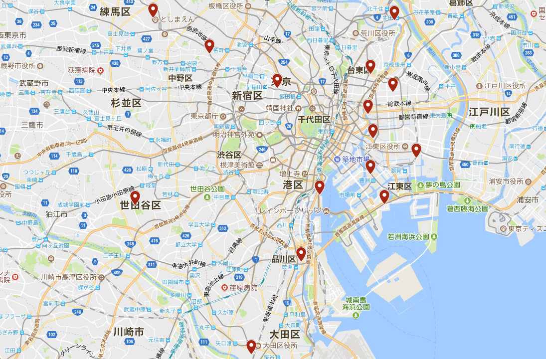 新しい 23 区 Tokyo 地図 自分に